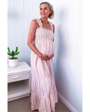 Load image into Gallery viewer, Savannah Tiered Maternity & Nursing Dress - Chantilly Pink
