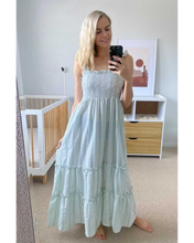 Load image into Gallery viewer, Savannah Tiered Maternity & Nursing Dress - Dusty Mint