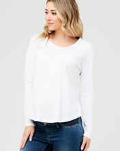 Load image into Gallery viewer, Jaiden Long Sleeve Tee - White