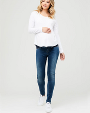 Load image into Gallery viewer, Jaiden Long Sleeve Tee - White