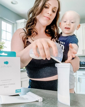 Load image into Gallery viewer, Reusable Silicone Breastmilk Storage Bags - 4 pack