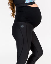 Load image into Gallery viewer, Maternity activewear post pregnancy support tights black