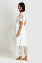Load image into Gallery viewer, The Wanderer White Lace Maternity Gown