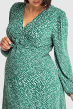 Load image into Gallery viewer, Willow Nursing and Maternity Wrap Dress - Green