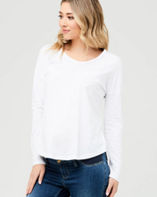 Load image into Gallery viewer, Jaiden Long Sleeve Tee - White
