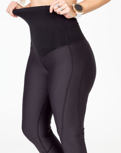 Maternity activewear post pregnancy support tights black