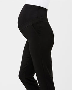 Black Maternity work pants over the bump