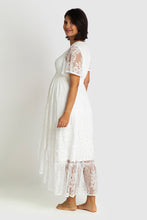 Load image into Gallery viewer, The Wanderer White Lace Maternity Gown

