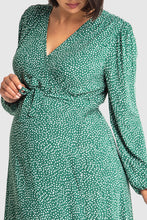 Load image into Gallery viewer, Willow Nursing and Maternity Wrap Dress - Green
